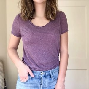Anthropologie purple scoop neck tee